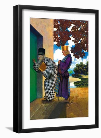 The Chancellor and Pompdebile-Maxfield Parrish-Framed Art Print