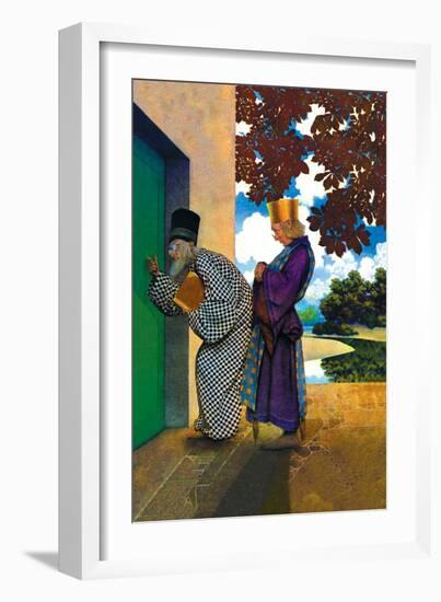 The Chancellor and Pompdebile-Maxfield Parrish-Framed Art Print