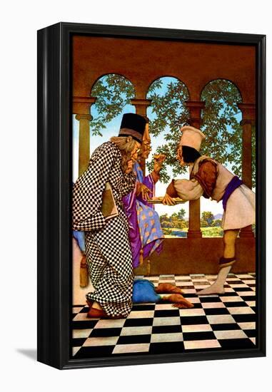 The Chancellor and the King Sampling Tarts-Maxfield Parrish-Framed Stretched Canvas