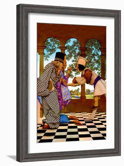 The Chancellor and the King Sampling Tarts-Maxfield Parrish-Framed Art Print