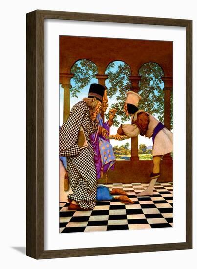 The Chancellor and the King Sampling Tarts-Maxfield Parrish-Framed Art Print