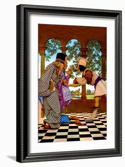 The Chancellor and the King Sampling Tarts-Maxfield Parrish-Framed Art Print