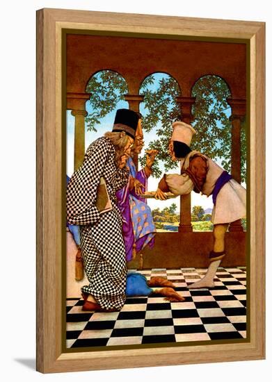 The Chancellor and the King Sampling Tarts-Maxfield Parrish-Framed Stretched Canvas