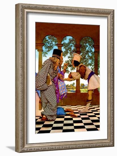 The Chancellor and the King Sampling Tarts-Maxfield Parrish-Framed Art Print