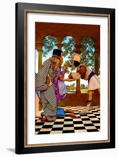 The Chancellor and the King Sampling Tarts-Maxfield Parrish-Framed Art Print