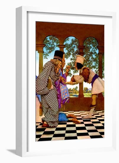 The Chancellor and the King Sampling Tarts-Maxfield Parrish-Framed Art Print