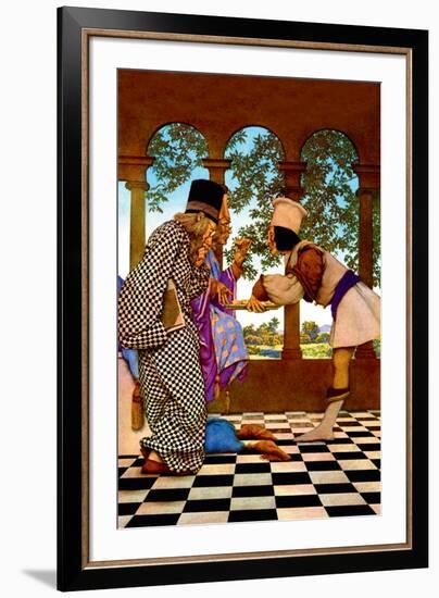 The Chancellor and the King Sampling Tarts-Maxfield Parrish-Framed Art Print