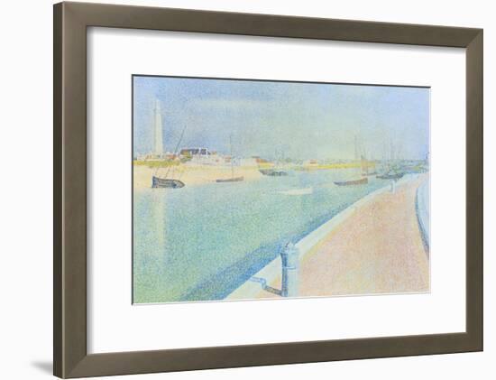 The Channel at Gravelines, Petit Fort Philippe-Georges Seurat-Framed Art Print