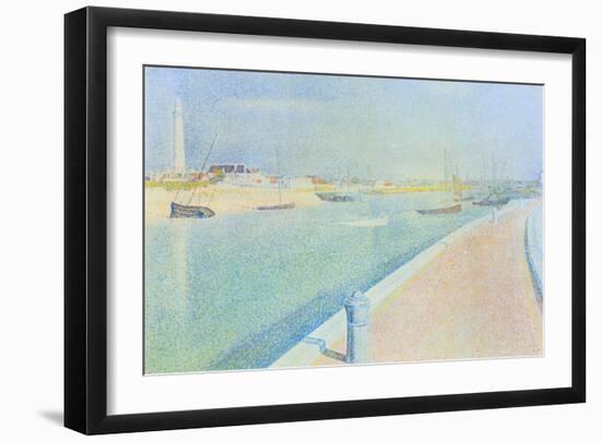 The Channel at Gravelines, Petit Fort Philippe-Georges Seurat-Framed Art Print