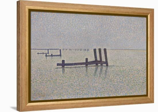 The Channel at Nieuwpoort, C. 1889-Alfred William Finch-Framed Premier Image Canvas