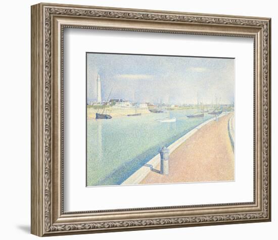 The Channel of Gravelines, Petit Fort Philippe, 1890-Georges Seurat-Framed Art Print