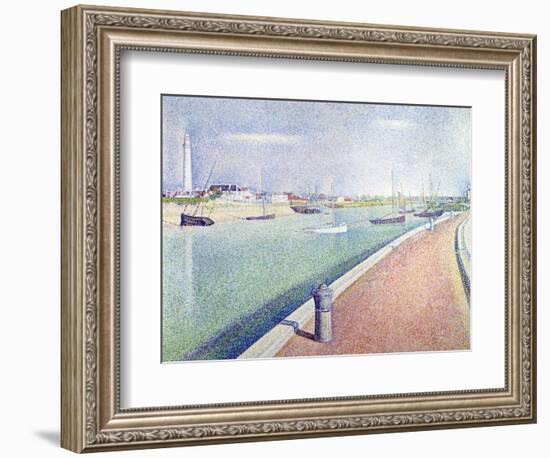 The Channel of Gravelines, Petit Fort Philippe, 1890-Georges Seurat-Framed Giclee Print