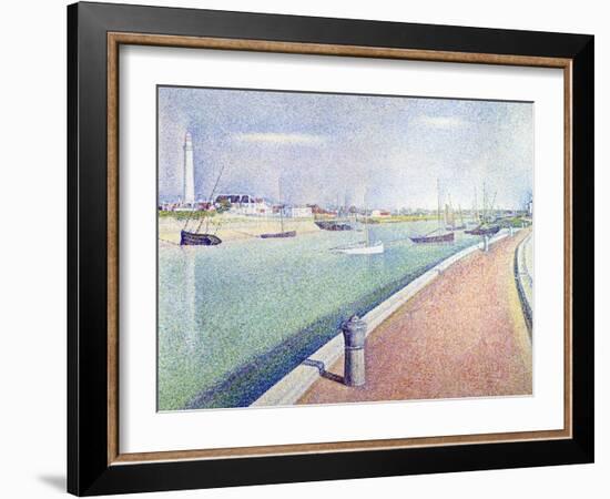 The Channel of Gravelines, Petit Fort Philippe, 1890-Georges Seurat-Framed Giclee Print