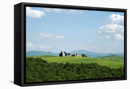 The Chapel of Our Lady of Vitaleta, Val D'Orcia, UNESCO World Heritage Site, Tuscany, Italy, Europe-Oliviero Olivieri-Framed Premier Image Canvas