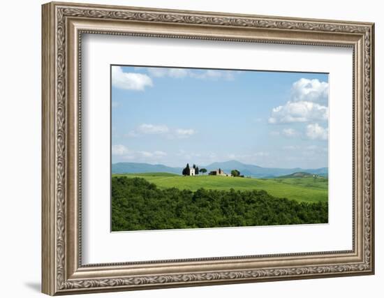 The Chapel of Our Lady of Vitaleta, Val D'Orcia, UNESCO World Heritage Site, Tuscany, Italy, Europe-Oliviero Olivieri-Framed Photographic Print