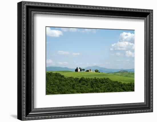 The Chapel of Our Lady of Vitaleta, Val D'Orcia, UNESCO World Heritage Site, Tuscany, Italy, Europe-Oliviero Olivieri-Framed Photographic Print