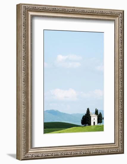 The Chapel of Our Lady of Vitaleta, Val D'Orcia, UNESCO World Heritage Site, Tuscany, Italy, Europe-Oliviero Olivieri-Framed Photographic Print