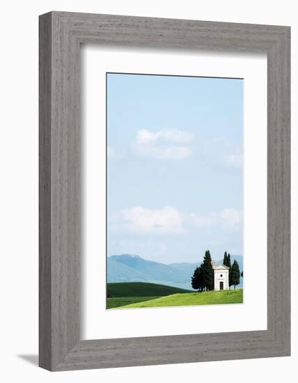 The Chapel of Our Lady of Vitaleta, Val D'Orcia, UNESCO World Heritage Site, Tuscany, Italy, Europe-Oliviero Olivieri-Framed Photographic Print