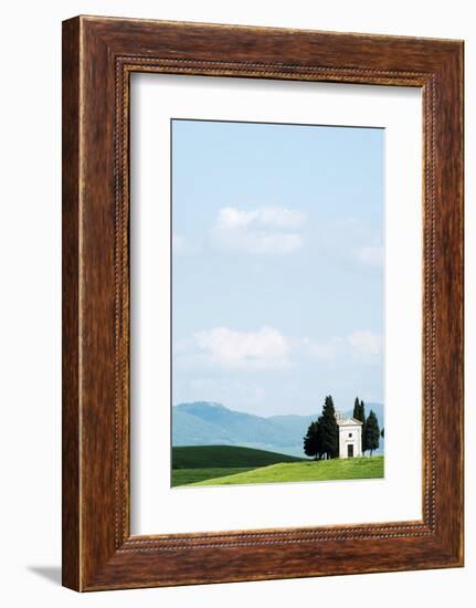 The Chapel of Our Lady of Vitaleta, Val D'Orcia, UNESCO World Heritage Site, Tuscany, Italy, Europe-Oliviero Olivieri-Framed Photographic Print