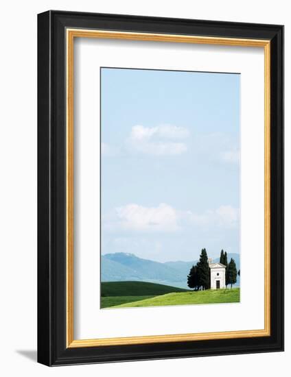 The Chapel of Our Lady of Vitaleta, Val D'Orcia, UNESCO World Heritage Site, Tuscany, Italy, Europe-Oliviero Olivieri-Framed Photographic Print