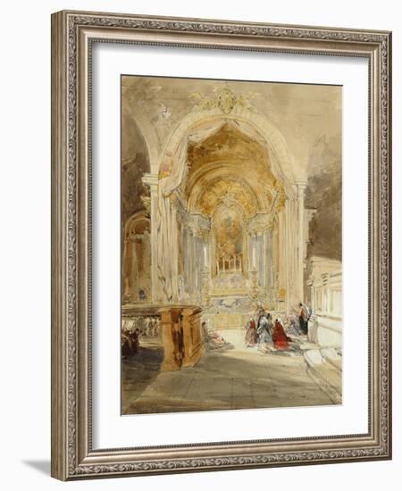 The Chapel of St John the Baptist, San Roque, Lisbon, 1837-James Holland-Framed Giclee Print