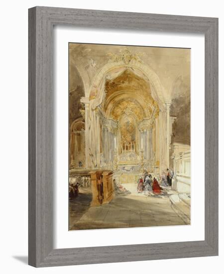 The Chapel of St John the Baptist, San Roque, Lisbon, 1837-James Holland-Framed Giclee Print