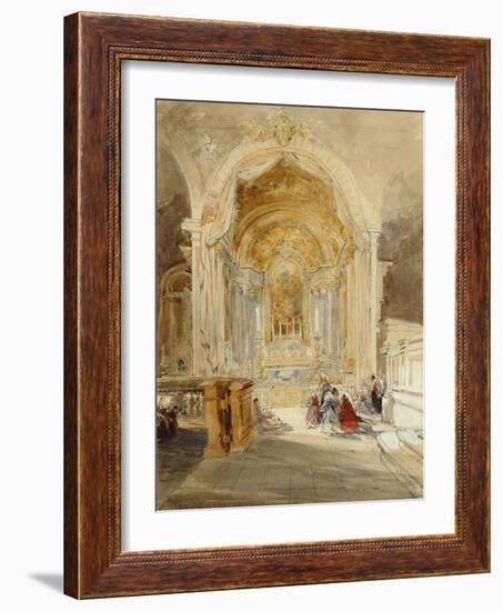 The Chapel of St John the Baptist, San Roque, Lisbon, 1837-James Holland-Framed Giclee Print