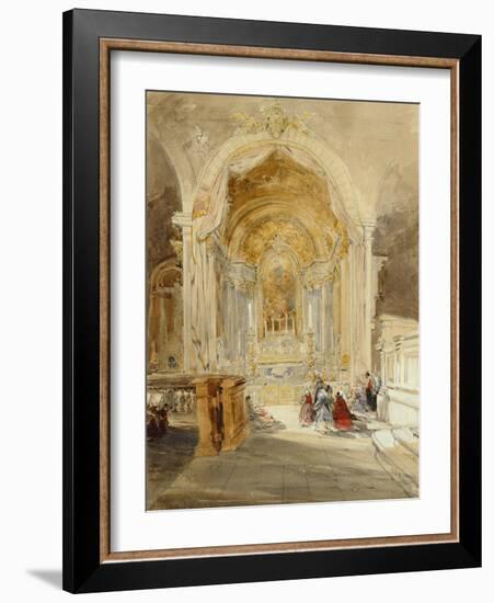 The Chapel of St John the Baptist, San Roque, Lisbon, 1837-James Holland-Framed Giclee Print