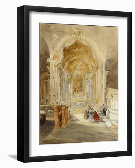 The Chapel of St John the Baptist, San Roque, Lisbon, 1837-James Holland-Framed Giclee Print