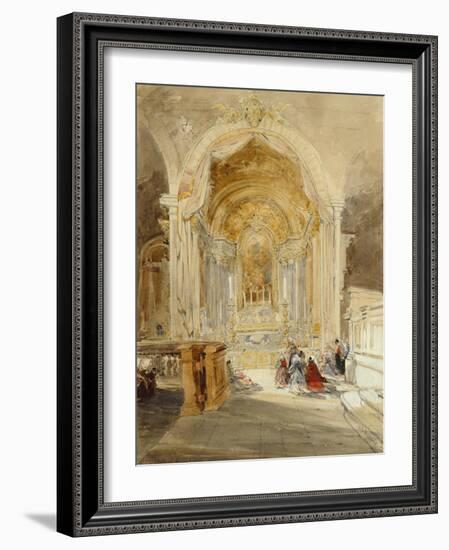 The Chapel of St John the Baptist, San Roque, Lisbon, 1837-James Holland-Framed Giclee Print