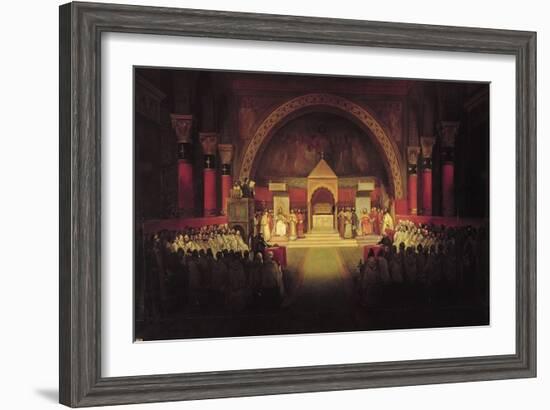 The Chapter Assembly of the Templars-Francois-Marius Granet-Framed Giclee Print
