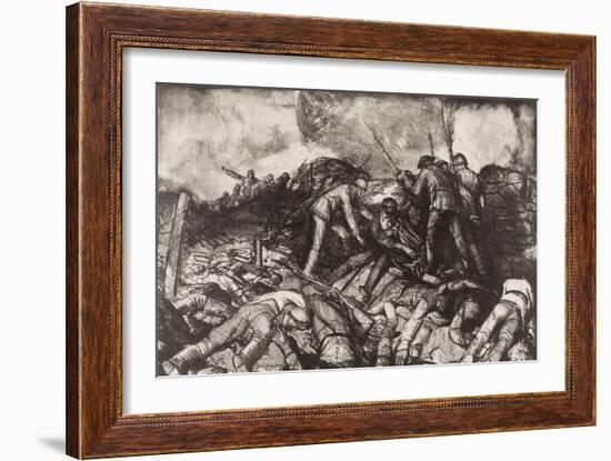 The Charge, 1918-George Wesley Bellows-Framed Giclee Print