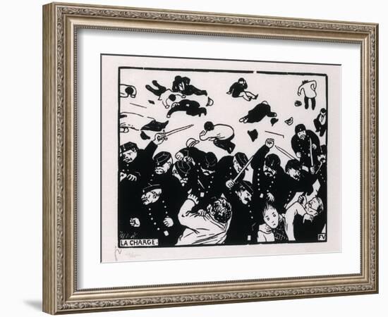 The Charge, C. 1893-1931-Felix Edouard Vallotton-Framed Giclee Print