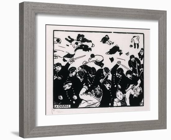 The Charge, C. 1893-1931-Felix Edouard Vallotton-Framed Giclee Print