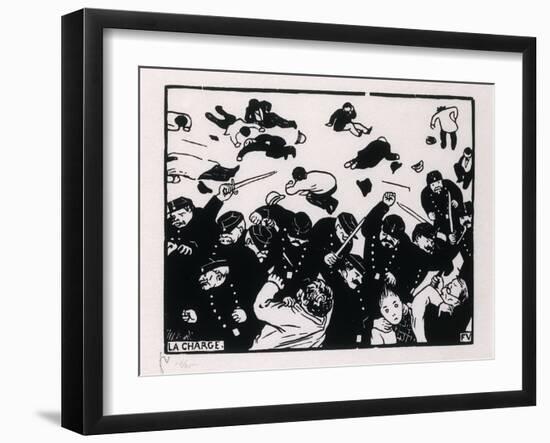 The Charge, C. 1893-1931-Felix Edouard Vallotton-Framed Giclee Print