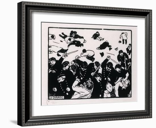 The Charge, C. 1893-1931-Felix Edouard Vallotton-Framed Giclee Print