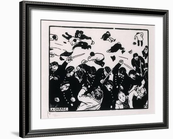 The Charge, C. 1893-1931-Felix Edouard Vallotton-Framed Giclee Print