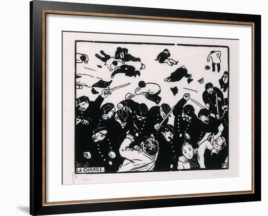 The Charge, C. 1893-1931-Felix Edouard Vallotton-Framed Giclee Print