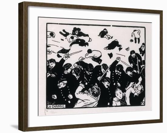 The Charge, C. 1893-1931-Felix Edouard Vallotton-Framed Giclee Print