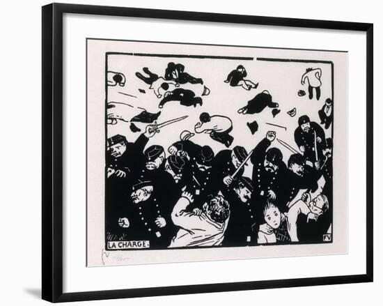 The Charge, C. 1893-1931-Felix Edouard Vallotton-Framed Giclee Print