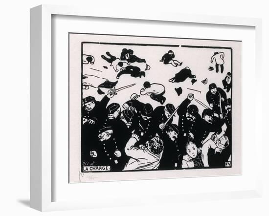 The Charge, C. 1893-1931-Felix Edouard Vallotton-Framed Premium Giclee Print