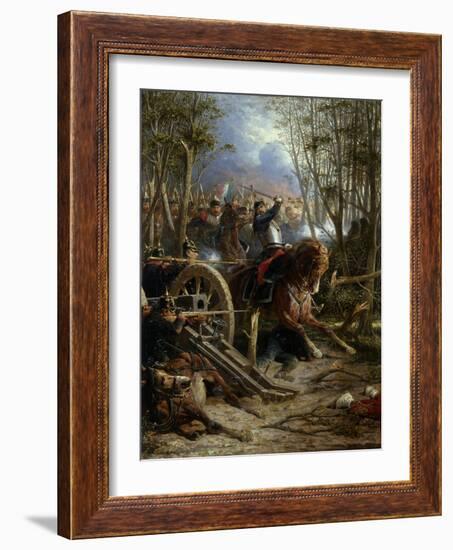 The Charge of the French Cuirassiers at Reichshof-Adolphe Yvon-Framed Giclee Print