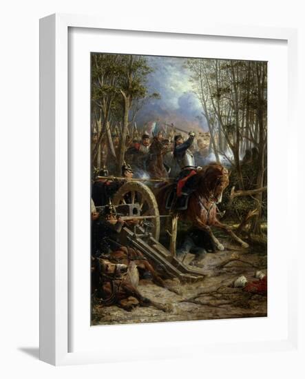 The Charge of the French Cuirassiers at Reichshof-Adolphe Yvon-Framed Giclee Print