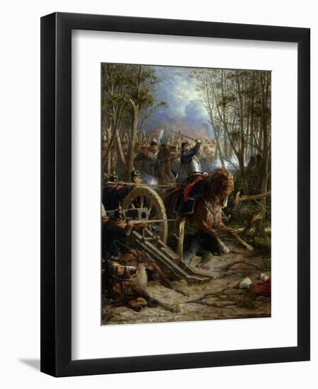 The Charge of the French Cuirassiers at Reichshof-Adolphe Yvon-Framed Giclee Print