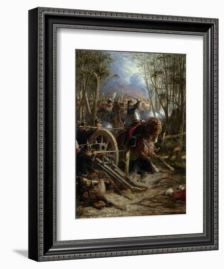 The Charge of the French Cuirassiers at Reichshof-Adolphe Yvon-Framed Giclee Print