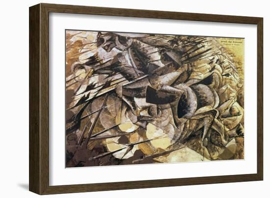 The Charge of the Lancers, 1915-Umberto Boccioni-Framed Giclee Print