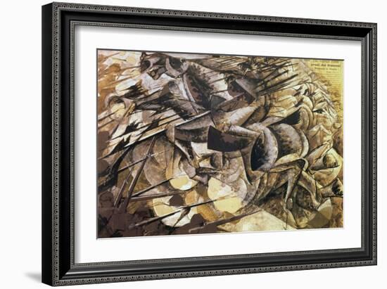 The Charge of the Lancers, 1915-Umberto Boccioni-Framed Giclee Print