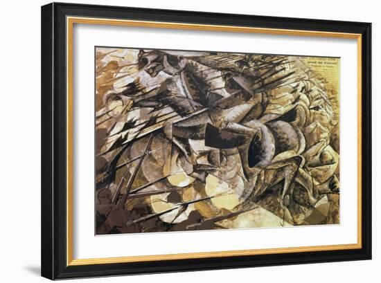 The Charge of the Lancers, 1915-Umberto Boccioni-Framed Giclee Print