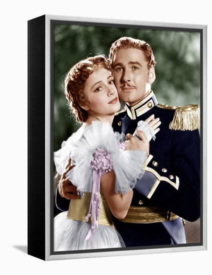 THE CHARGE OF THE LIGHT BRIGADE, from left: Olivia de Havilland, Errol Flynn, 1936-null-Framed Stretched Canvas