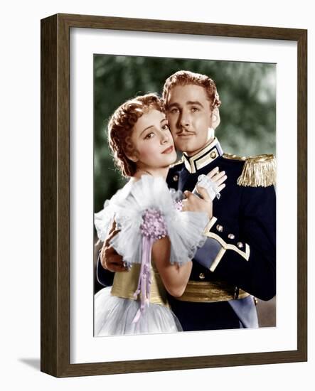 THE CHARGE OF THE LIGHT BRIGADE, from left: Olivia de Havilland, Errol Flynn, 1936-null-Framed Photo